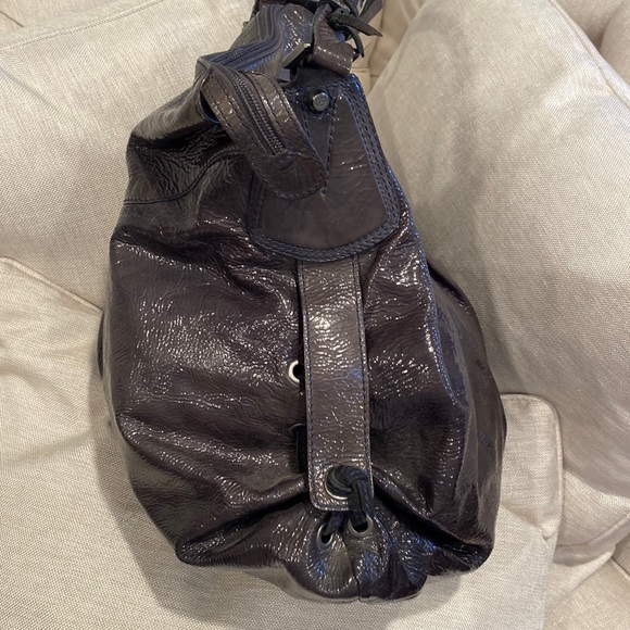 Francisco Biasia charcoal dark gray purse bag STYLISH with a pink dust bag - Picture 14 of 16